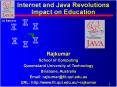 Internet and Java Revolutions Impact on Education PowerPoint PPT Presentation