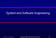 System and Software Engineering