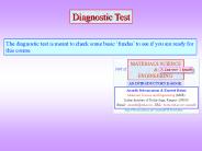 Diagnostic Test