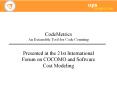 CodeMetrics An Extensible Tool for Code Counting PowerPoint PPT Presentation