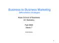 Business-to-Business Marketing Differentation Strategies PowerPoint PPT Presentation