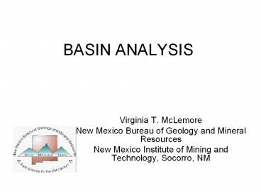 BASIN ANALYSIS