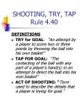 SHOOTING, TRY, TAP Rule 4.40 PowerPoint PPT Presentation