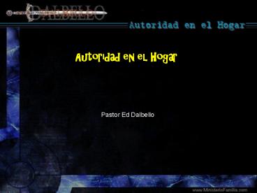 Autoridad en el Hogar