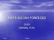 MATA KULIAH FONOLOGI