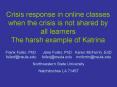 Crisis response in online classes when the crisis is not shared by all learners The harsh example of Katrina PowerPoint PPT Presentation