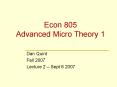 Econ 805 Advanced Micro Theory 1 PowerPoint PPT Presentation