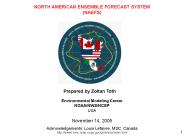 NORTH AMERICAN ENSEMBLE FORECAST SYSTEM