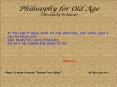 Philosophy for Old Age PowerPoint PPT Presentation