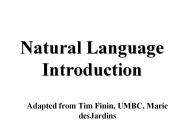 Natural Language Introduction