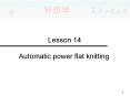 Automatic power flat knitting PowerPoint PPT Presentation