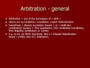 Arbitration - general