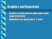 Graphics and Hyperlinks