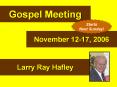 Gospel Meeting PowerPoint PPT Presentation