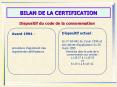 BILAN DE LA CERTIFICATION PowerPoint PPT Presentation