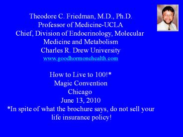 Leading Causes of Death (all ages)