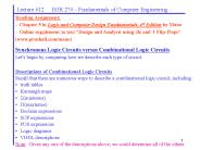 Synchronous Logic Circuits versus Combinational Logic Circuits
