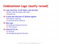 Combinational Logic (mostly review!) PowerPoint PPT Presentation