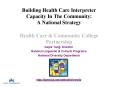 Building Health Care Interpreter Capacity In The Community:  A National Strategy Health Care PowerPoint PPT Presentation