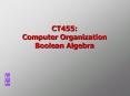 CT455: Computer Organization Boolean Algebra PowerPoint PPT Presentation