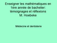 Enseigner les math