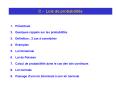 C - Lois de probabilit PowerPoint PPT Presentation