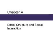 Social Structure and Social Interaction