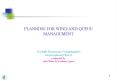 PLANNING FOR WIND AND QUEUE MANAGEMENT PowerPoint PPT Presentation