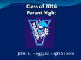 Class of 2016 Parent Night PowerPoint PPT Presentation