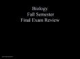 Biology Fall Semester Final Exam Review PowerPoint PPT Presentation