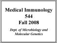 Medical Immunology PowerPoint PPT Presentation