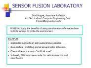 SENSOR FUSION LABORATORY