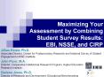 Maximizing Your Assessment by Combining Student Survey Results: EBI, NSSE, and CIRP PowerPoint PPT Presentation
