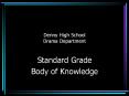 Denny High School Drama Department PowerPoint PPT Presentation