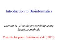 Introduction to Bioinformatics