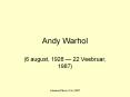 Andy Warhol PowerPoint PPT Presentation