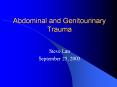 Abdominal and Genitourinary Trauma PowerPoint PPT Presentation