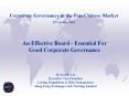 An Effective Board - Essential For Good Corporate Governance PowerPoint PPT Presentation