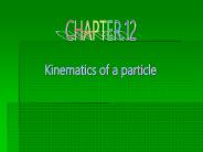Kinematics of a particle