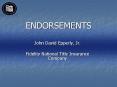ENDORSEMENTS PowerPoint PPT Presentation