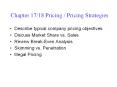 Chapter 17/18 Pricing / Pricing Strategies PowerPoint PPT Presentation