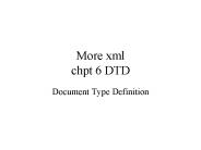 More xml chpt 6 DTD
