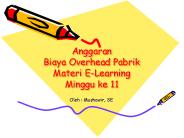 Anggaran Biaya Overhead Pabrik Materi E-Learning Minggu ke 11