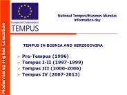 National Tempus/Erasmus Mundus Information day