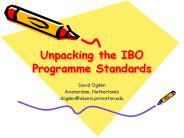 Unpacking the IBO Programme Standards