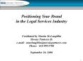 Positioning Your Brand in the Legal Services Industry PowerPoint PPT Presentation