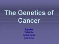 The Genetics of Cancer PowerPoint PPT Presentation