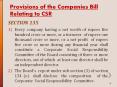 Provisions of the Companies Bill Relating to CSR PowerPoint PPT Presentation
