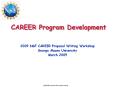 CAREER Program Development PowerPoint PPT Presentation