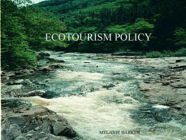 Ecotourism Policy